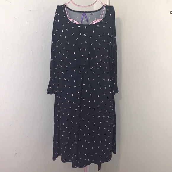 Seraphine Dresses & Skirts - 🎄Maternity Nursing Seraphine Navy blue/Pink Dot Dress-Size US 10